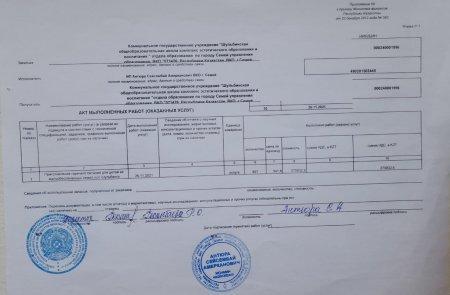 Акт выполненных работ 26.11.2021