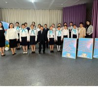 Шүлбі орта мектебінде 5 қыркүйек - Қазақстан халықтарының тілдері күніне орай " Тіл білу - заман талабы" атты апталығының ашылу сәті. Тілдер және қоға